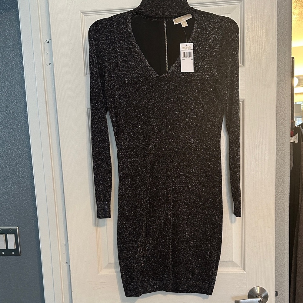 Brand new with tags, Michael Kors Elegant Black Glitter Dress